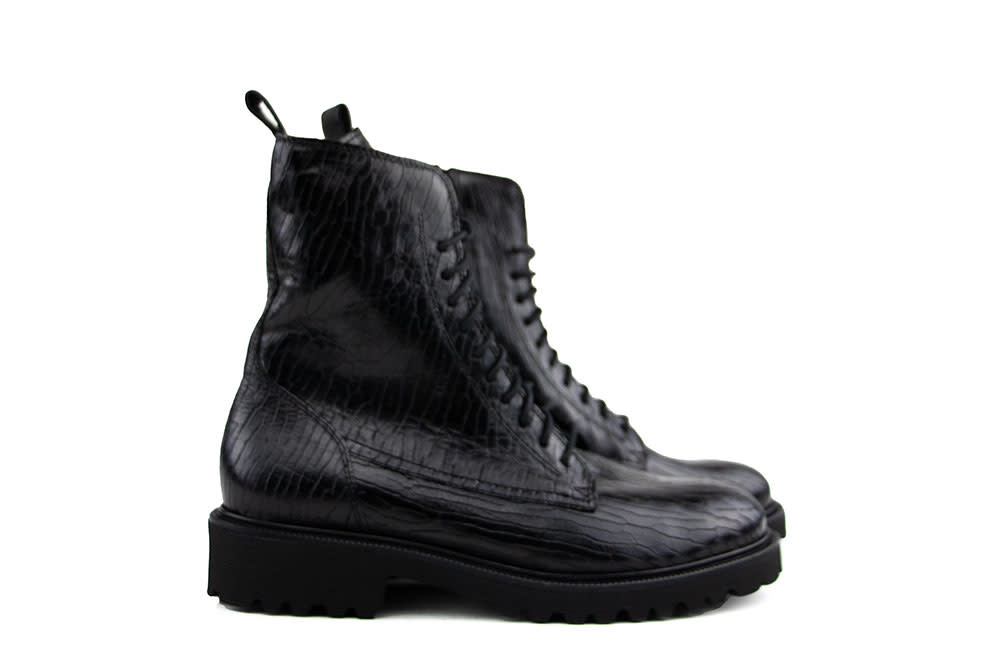 Durea Veterboot Zwart Print H