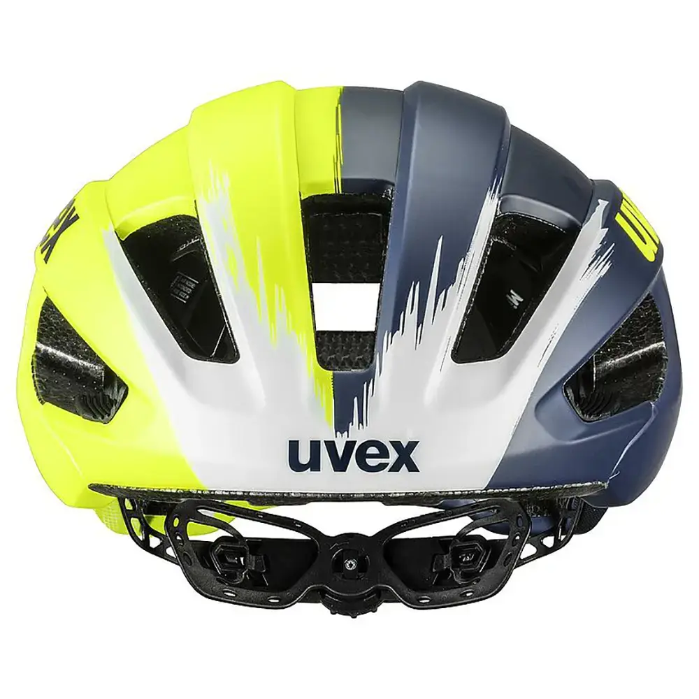 Uvex Rise Pro MIPS Race Fietshelm Intermarché-Wanty Blauw/Geel