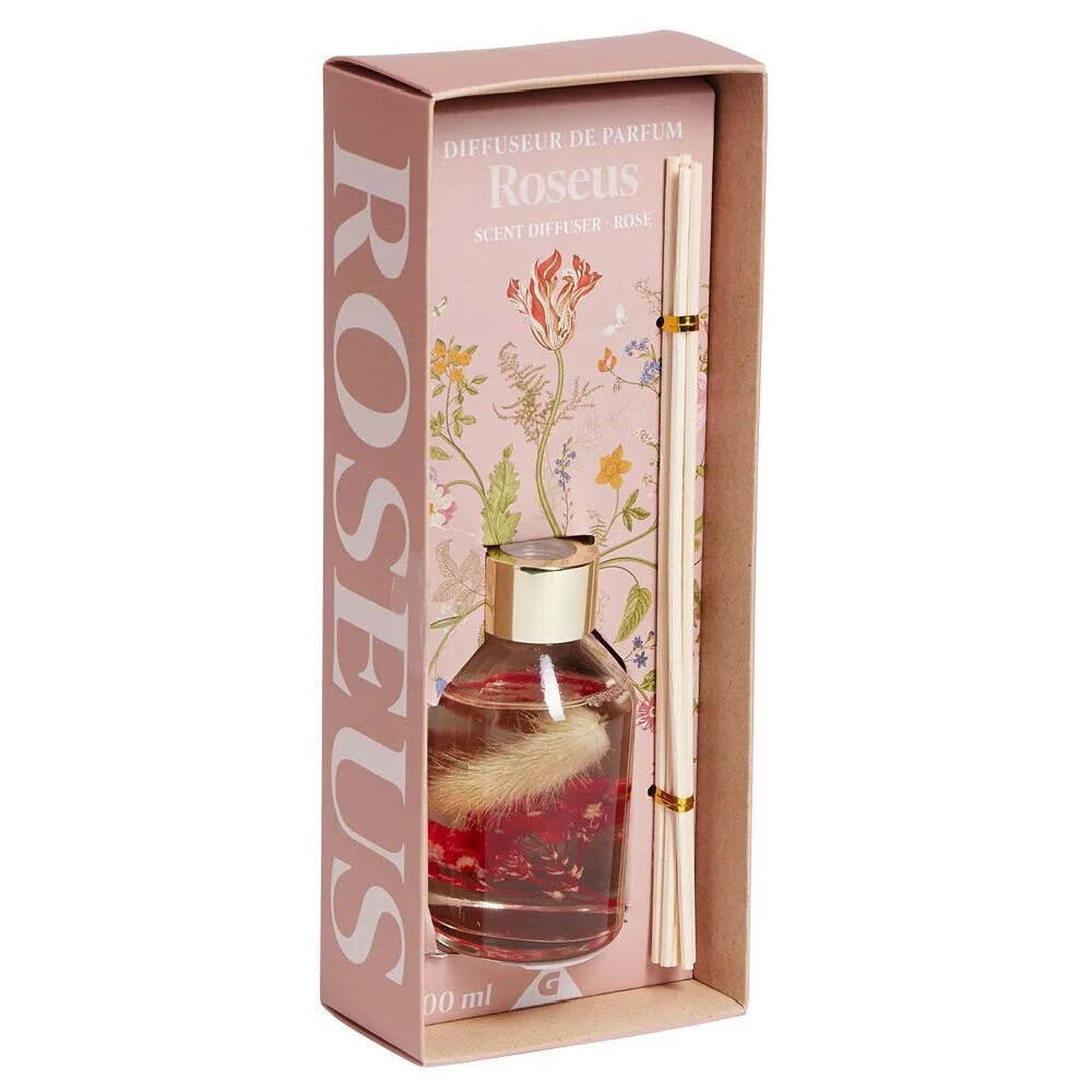 Diffuseur de parfum fleur séchée rose 100ml