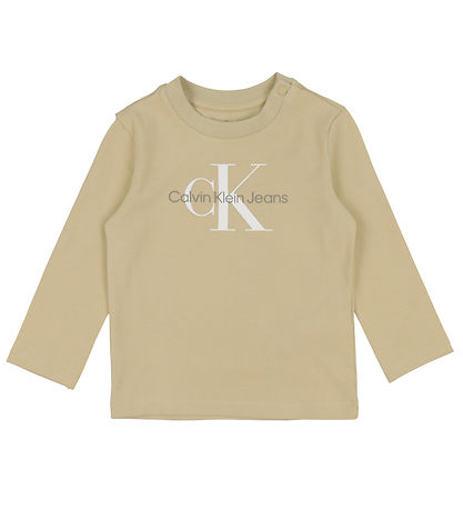 Calvin Klein Bluse - Monogramm - Pale Khaki