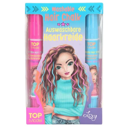 Depesche TOPModel Haarkreidestifte, 1 Packung mit 2 Stiften, 2-fach sortiert