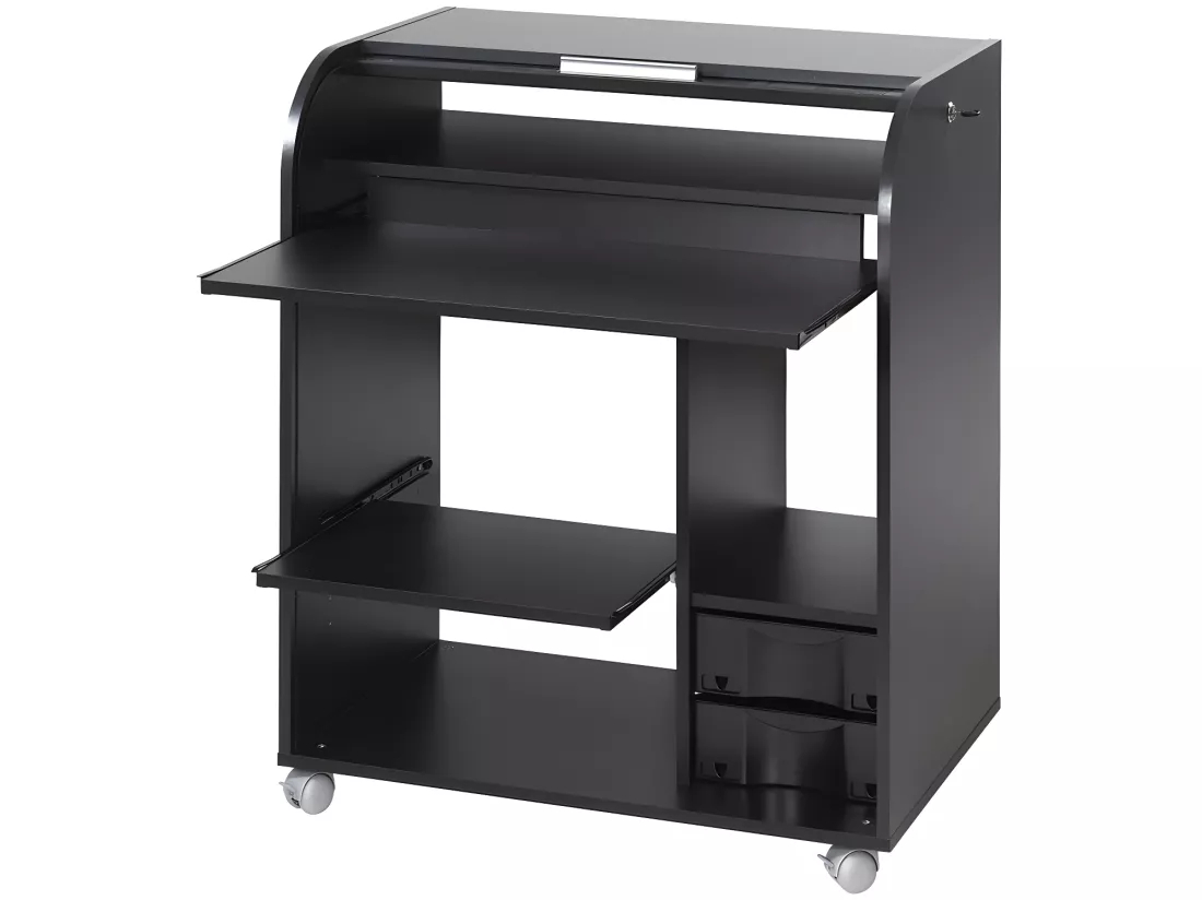 Bureau secrétaire à rideau Noir - TOP n°13