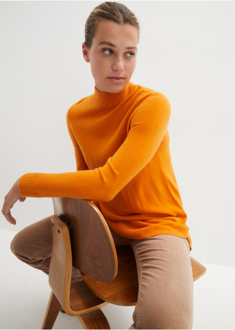 Pull en fine maille à col haut