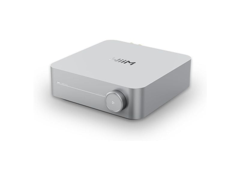 WiiM Netzwerk-Audioplayer Amp Silber Multiroom-Streaming-Verstärker mit Sprachsteuerung