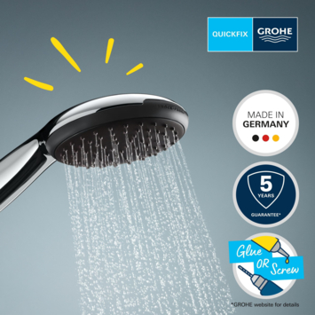 Grohe Douchesysteem Vitalio Comfort 250 met thermostaatkraan, Max. 8,0L/M Bij 3 Bar - Chroom - hartafstand kraan 15 cm