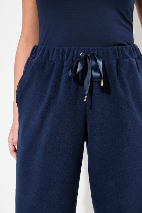 Loungewear-Fleecehose, gerades Bein, Elastikbund