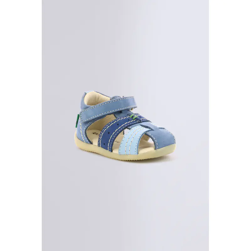BIGBAZAR BLEU TRICOLORE SANDALES Cuir Garçon
