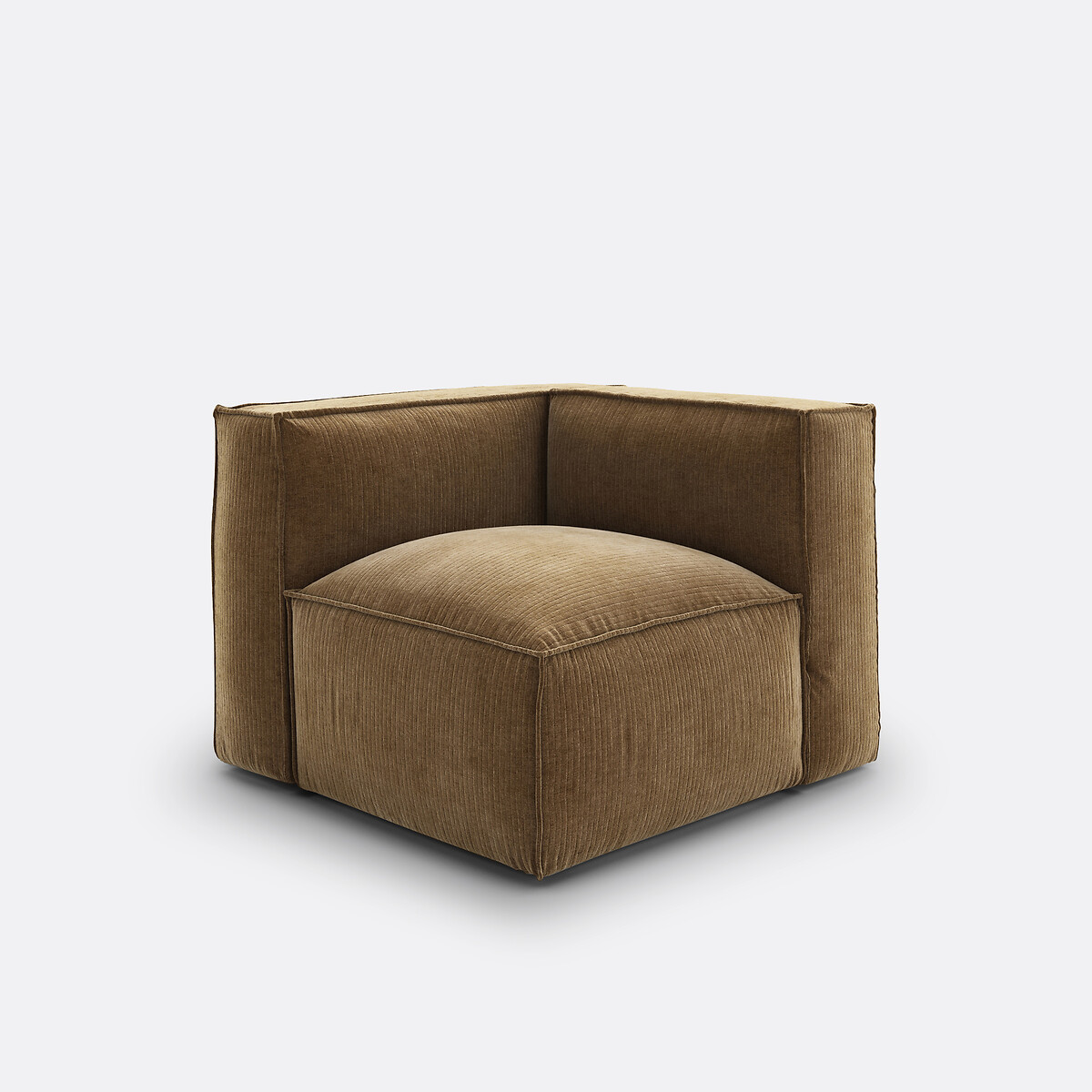 LA REDOUTE INTERIEURS<br>Sofá modular de canto, veludo cotelê vintage, Seven