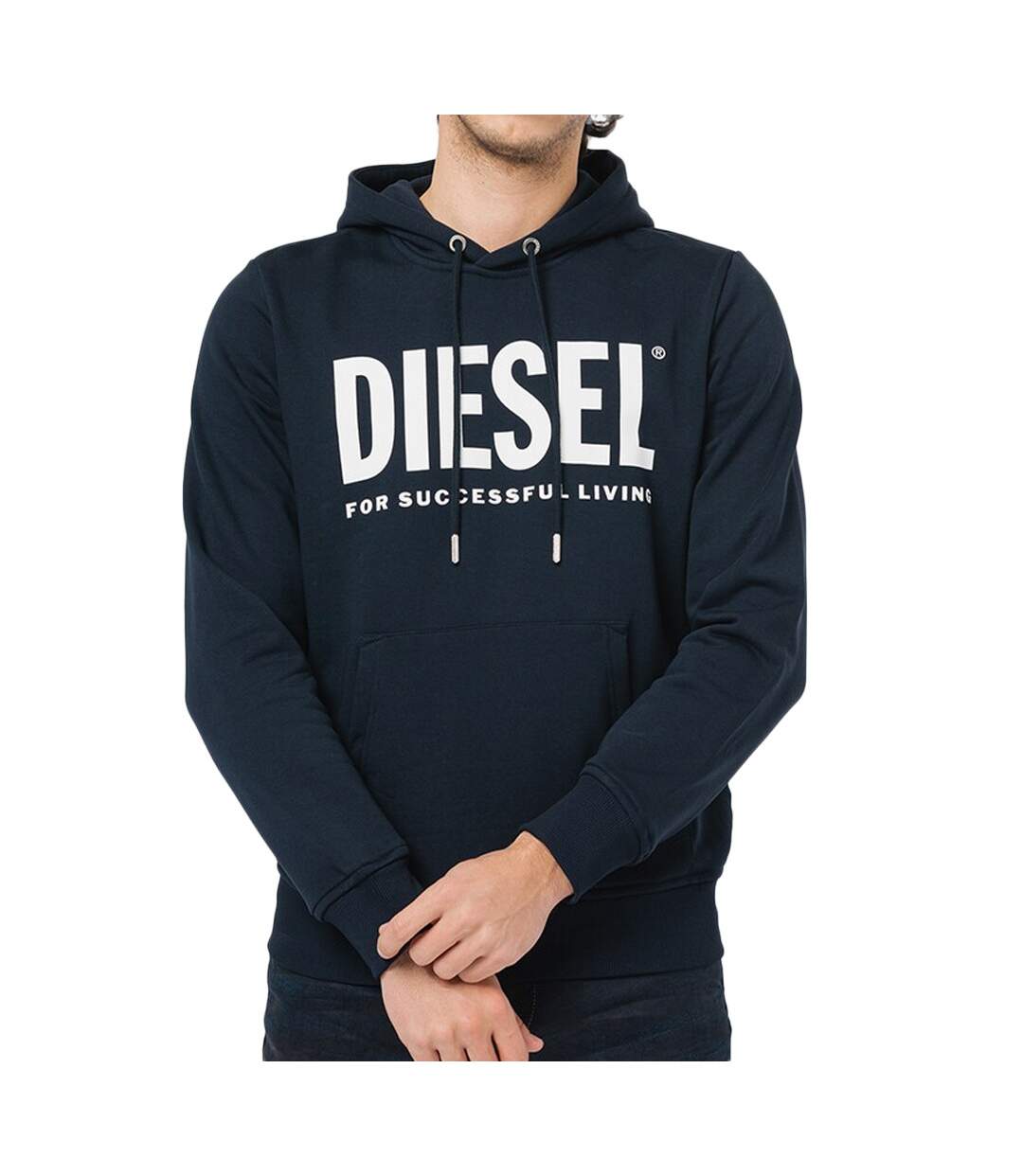Sweat à Capuche Marine Homme Diesel Girk