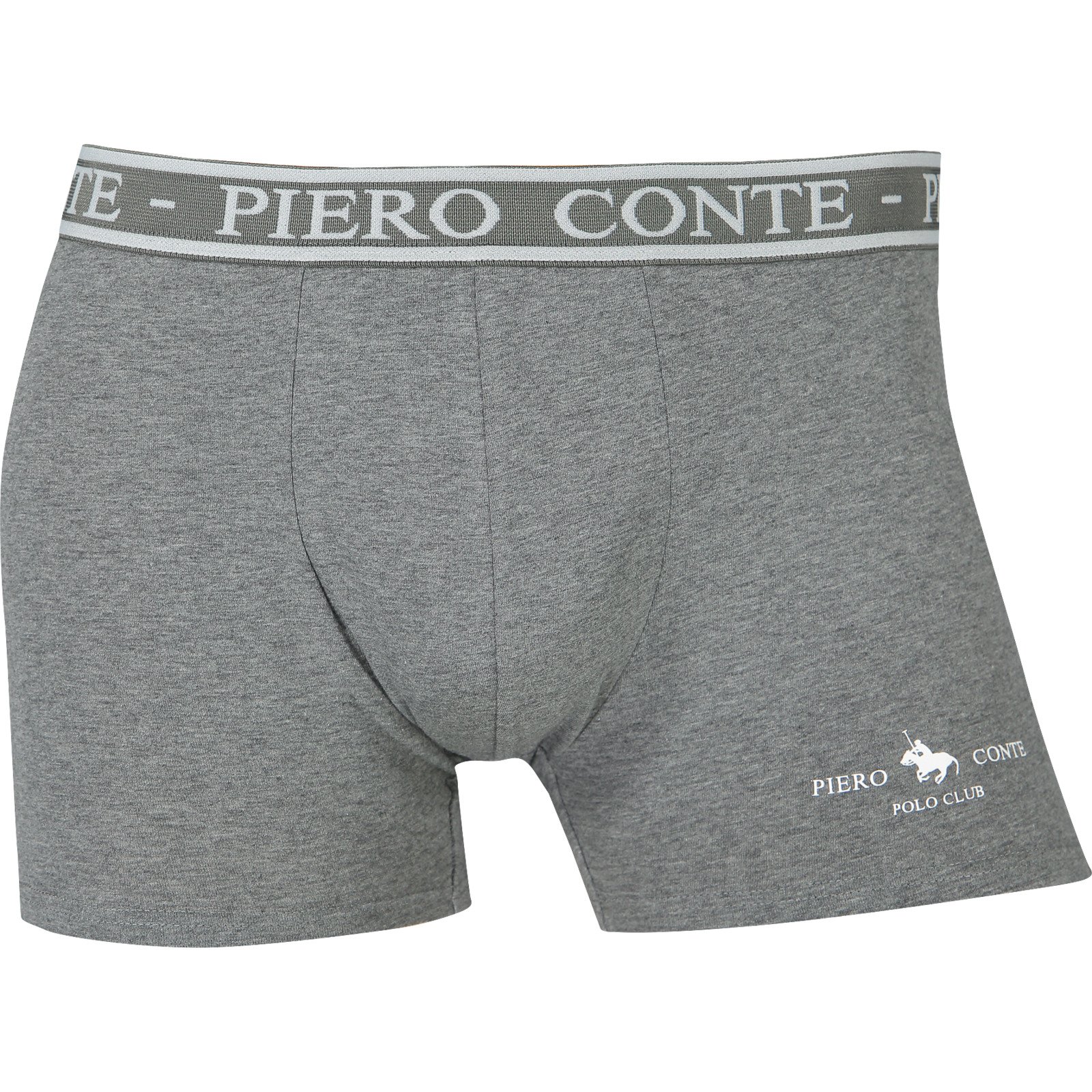 Piero Conte Herren-Boxershorts, 3 Stück S, grau