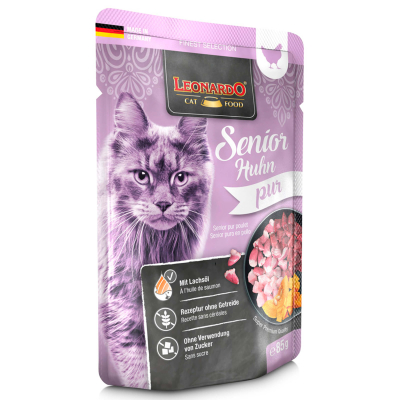 Leonardo Katzenfutter Senior Huhn Pur 16x85g
