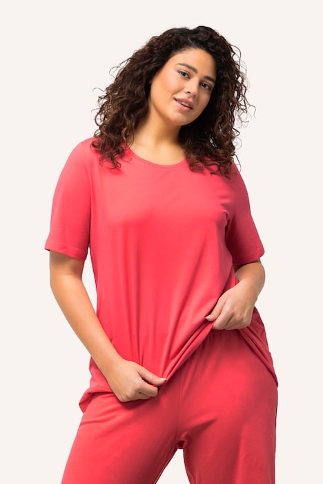 T-Shirt, A-Linie, Rundhalsausschnitt, Halbarm