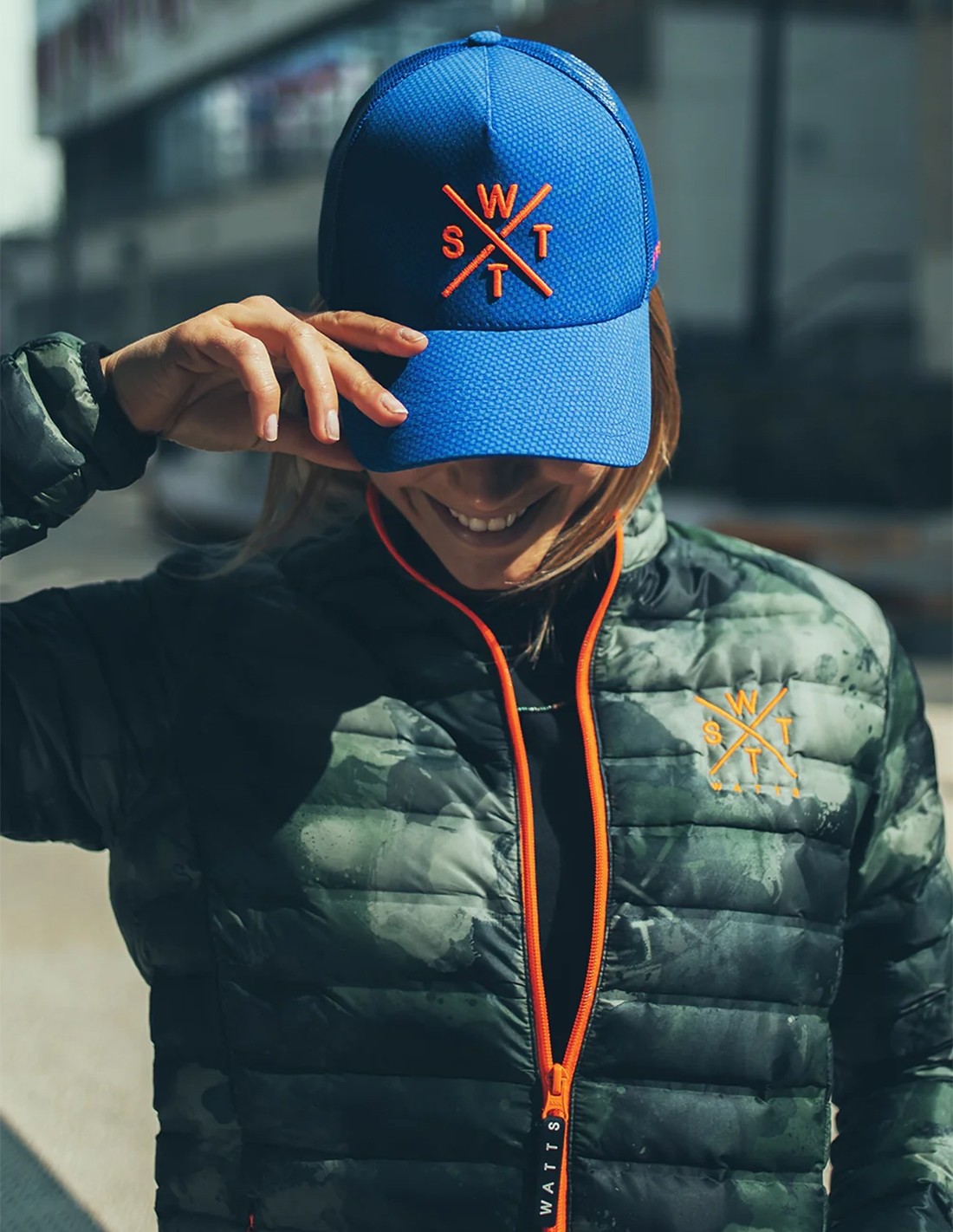 watts Casquette Homme tribe trucker Bleu/Orange