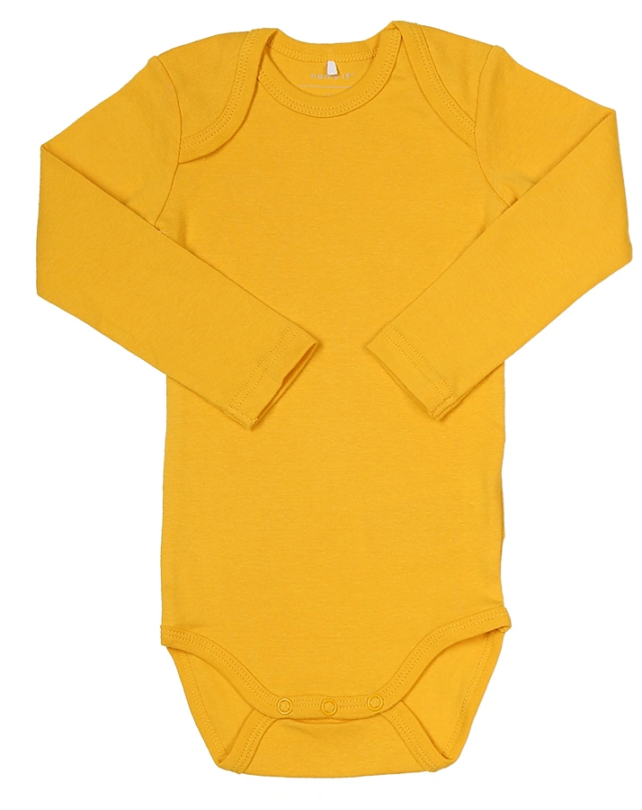 Langarm-Body NBFBODY ANIMAL 3er-Pack in weiß/gelb