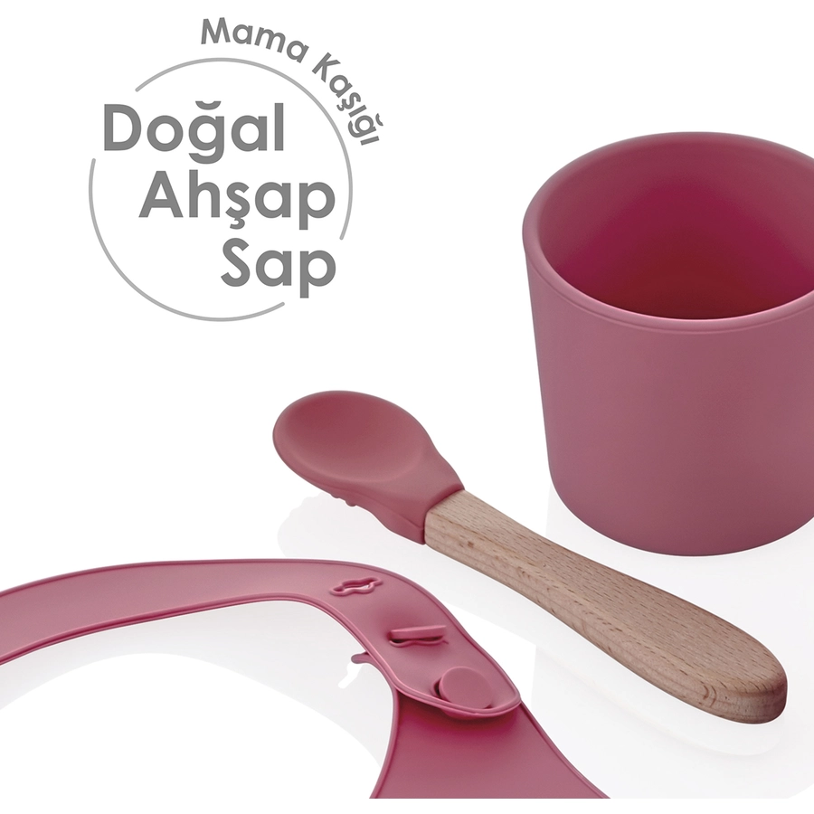 babyJem Esslernset Silikon, pink