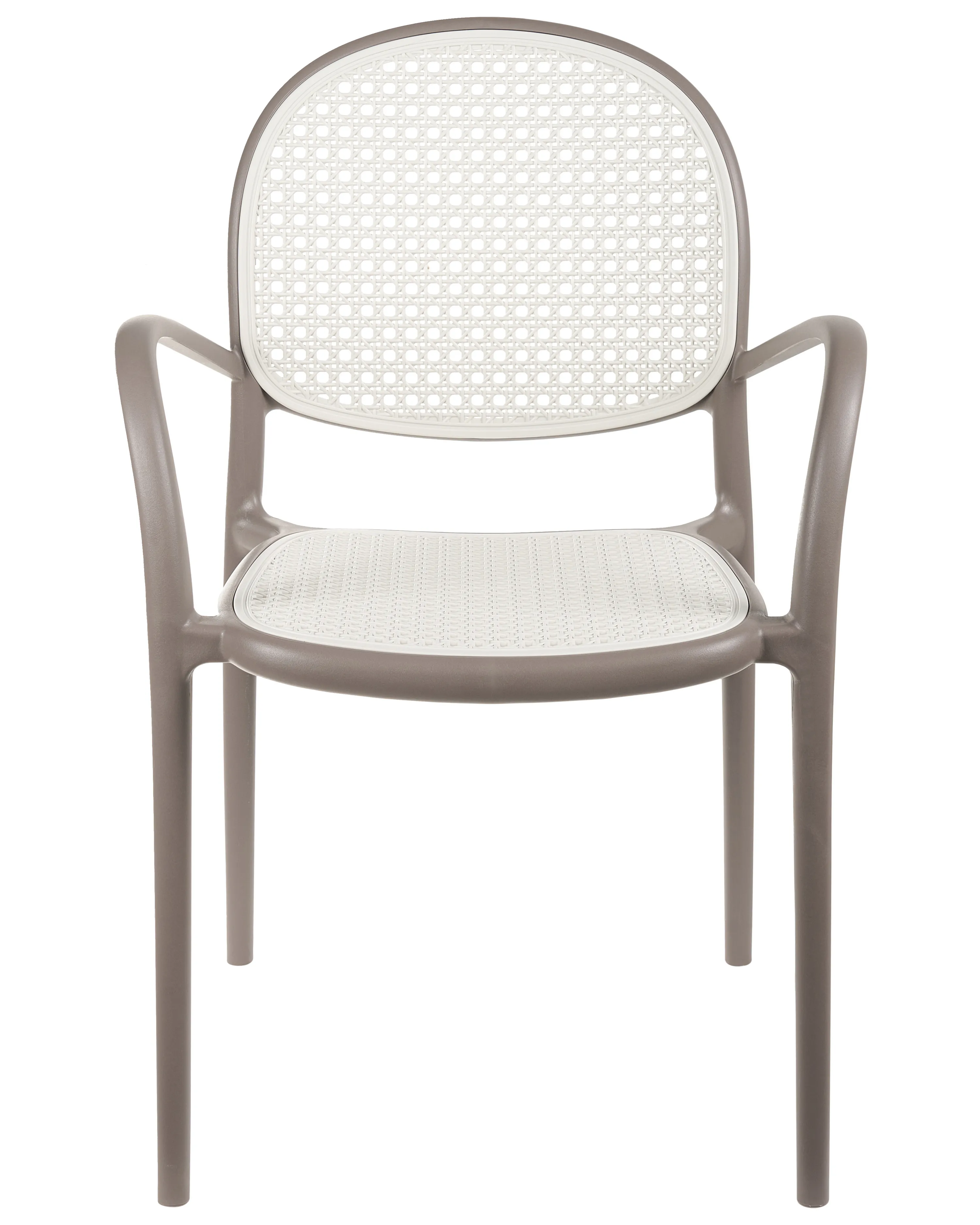 Set van 2 tuinstoelen POVOLETTO Synthetisch materiaal Lichtbruin