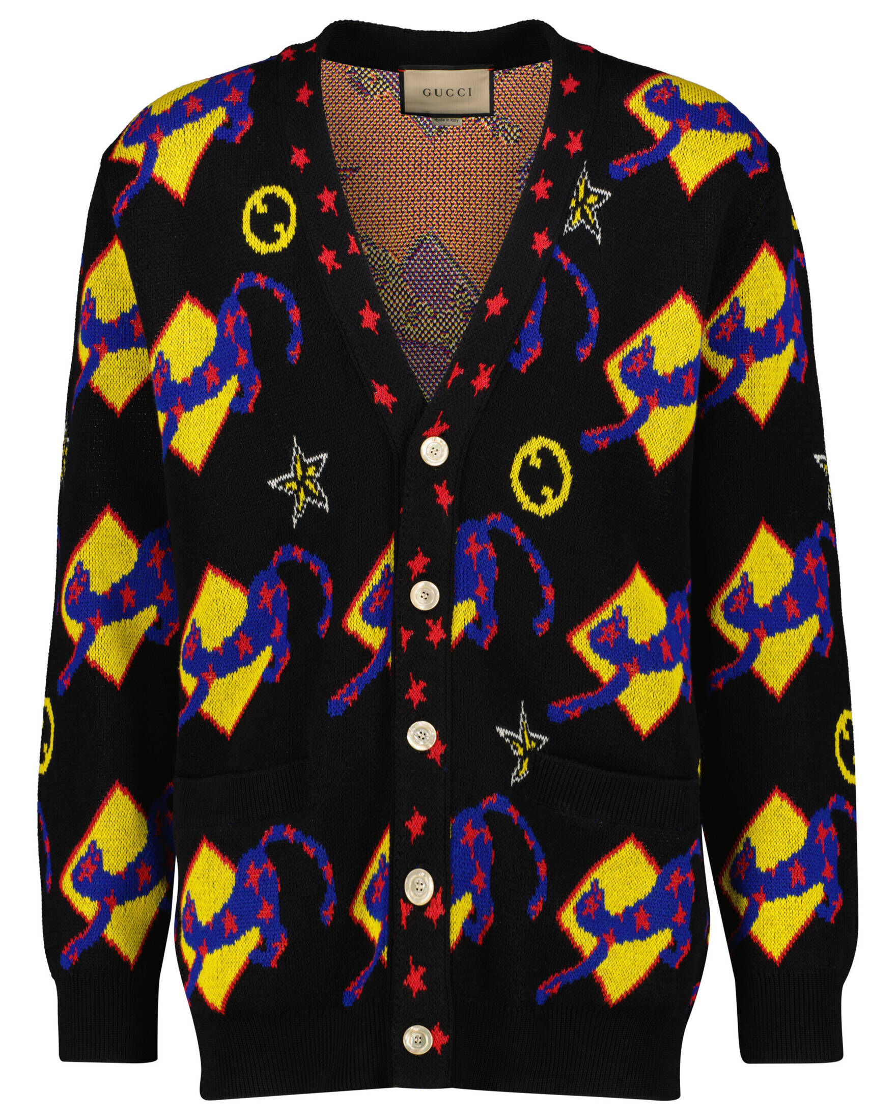 Gucci| Herren Strickjacke aus Baumwolle-Wolle-Mix