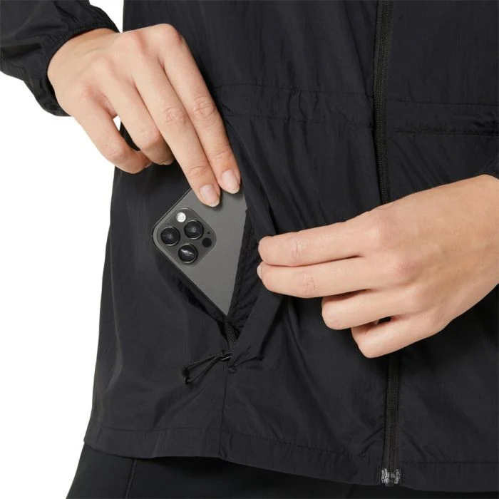 Asics Dame Jakker Road Packable Jacket Sort