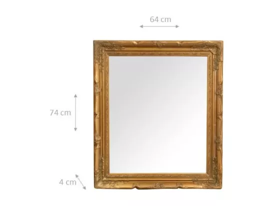Miroir suspendu Baroque - Bois - 64x74 cm