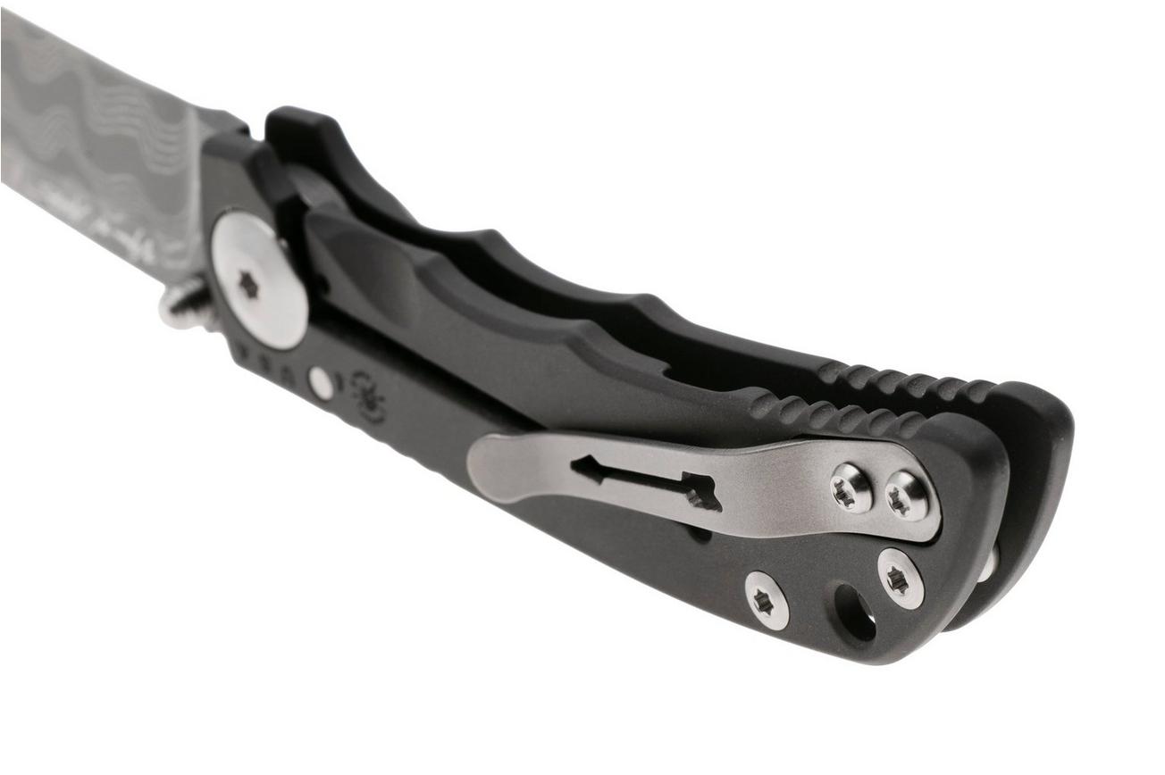 Spartan Harsey Folder 3.25 SF10DMC-BL-PVD-FR, Damascus, Black PVD Titanium zakmes