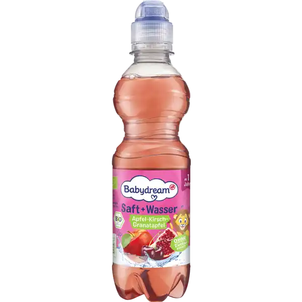 Bio Saft + Wasser Apfel-Kirsch-Granatapfel