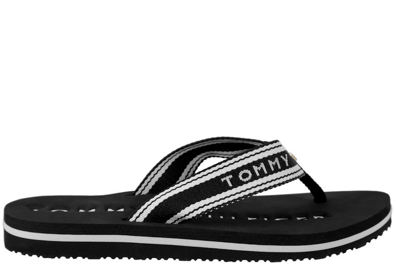 TOMMY HILFIGER - TH WEBBING SUMMER SANDAL BLACK