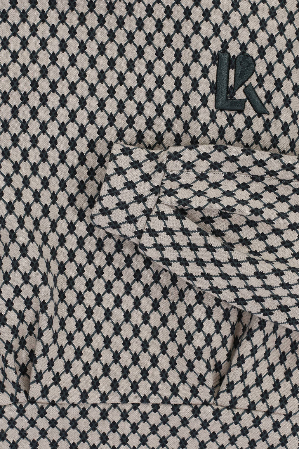 LOOXS sweater met all over print ecru/zwart