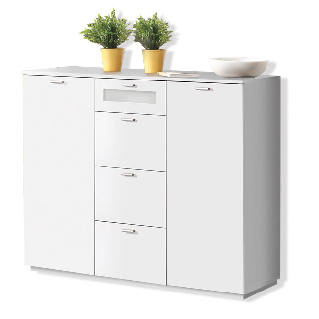 Kommode - weiß - 119,5 cm breit