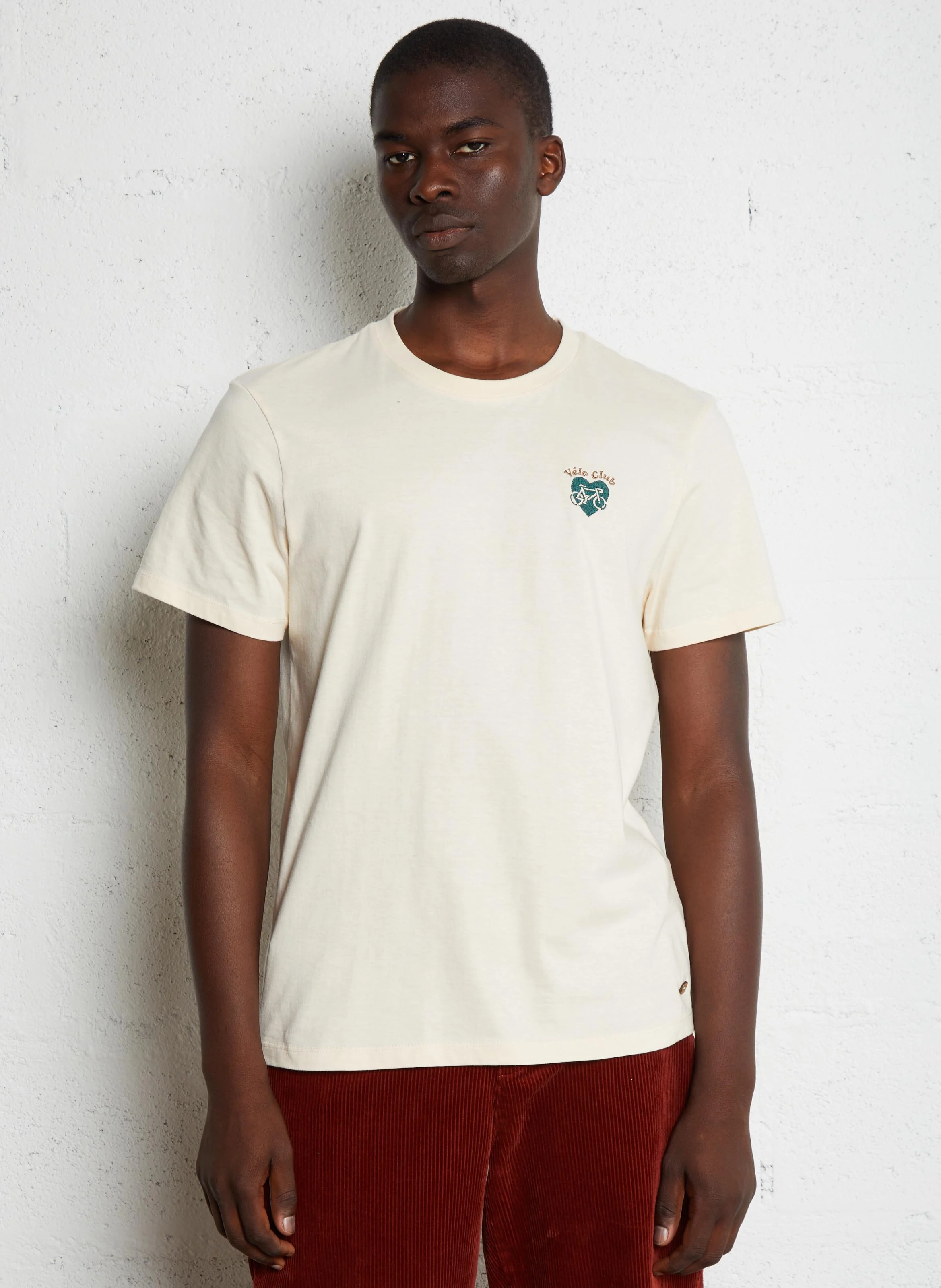 ARCY - Tee-shirt droit col rond en coton | Beige