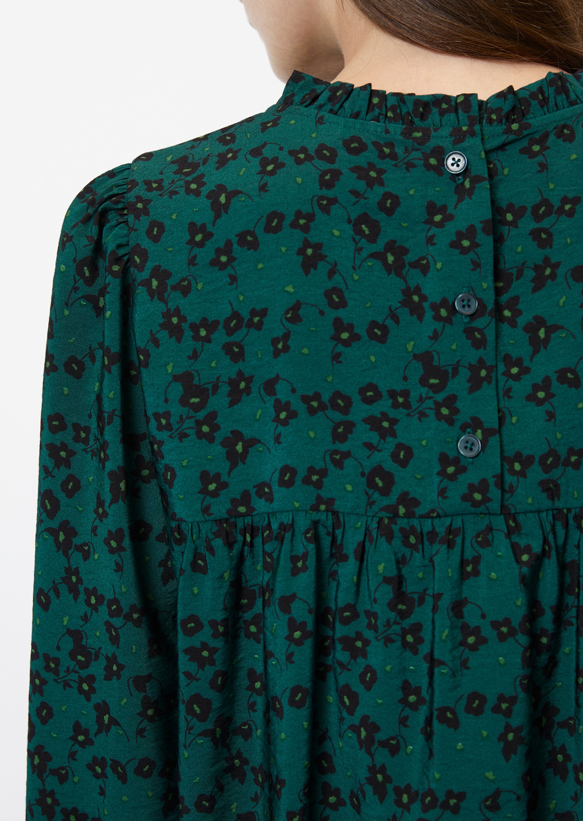 Rüschenbluse regularaus fließendem ECOVERO™ von LENZING™