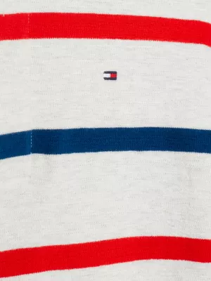 Polo de manga comprida com listras de rugby e modelagem regular