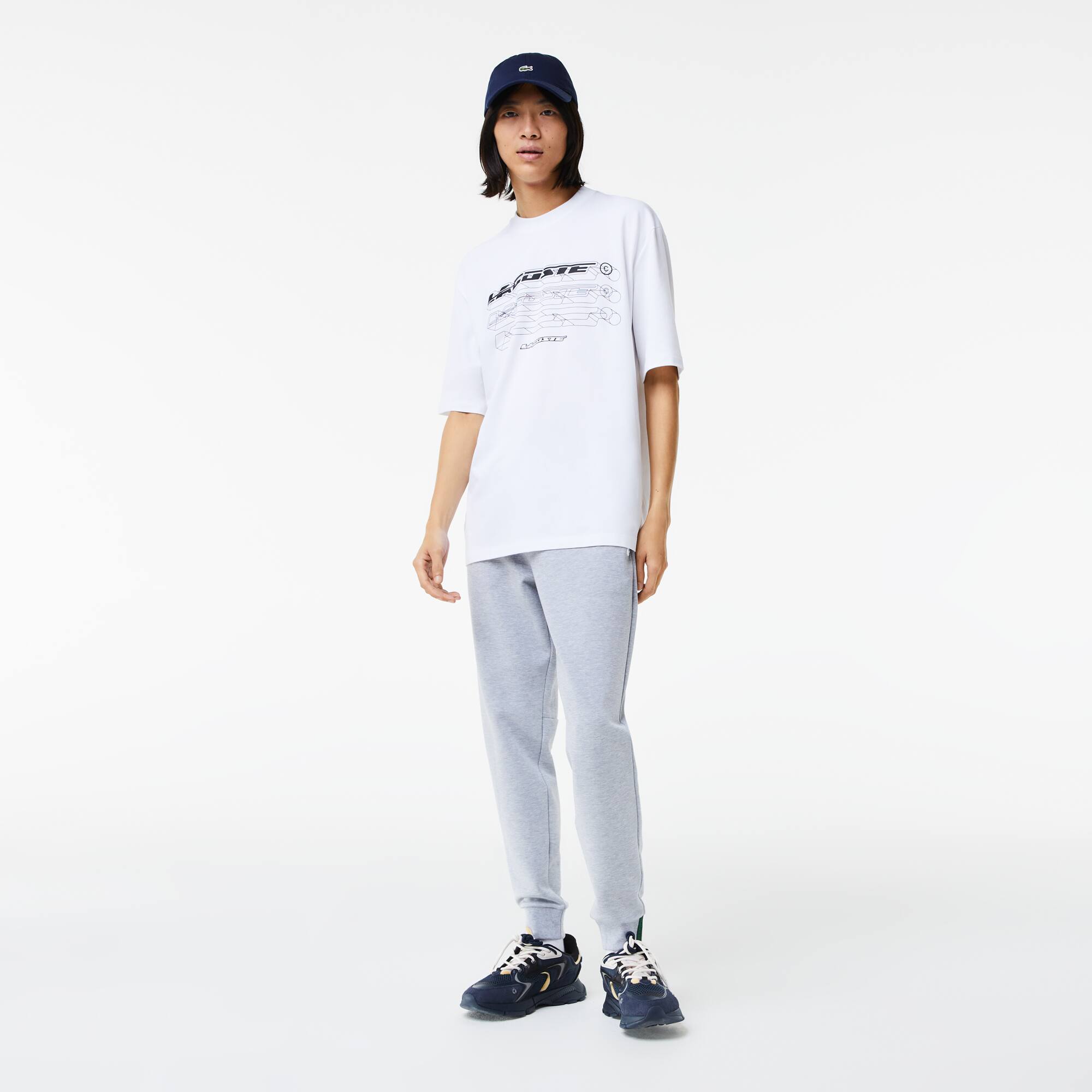 T-shirt homme Lacoste loose fit en piqué de coton biologique T-Shirts - Blanc - Lacoste - Homme