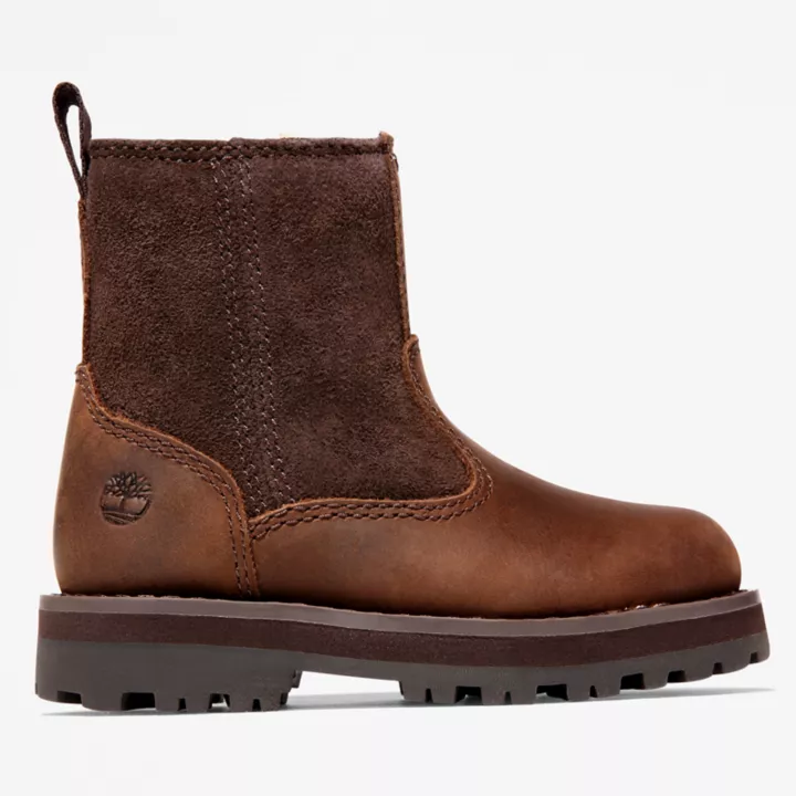 Bota infantil impermeável e quente Courma Kid para bebês na cor marrom escuro