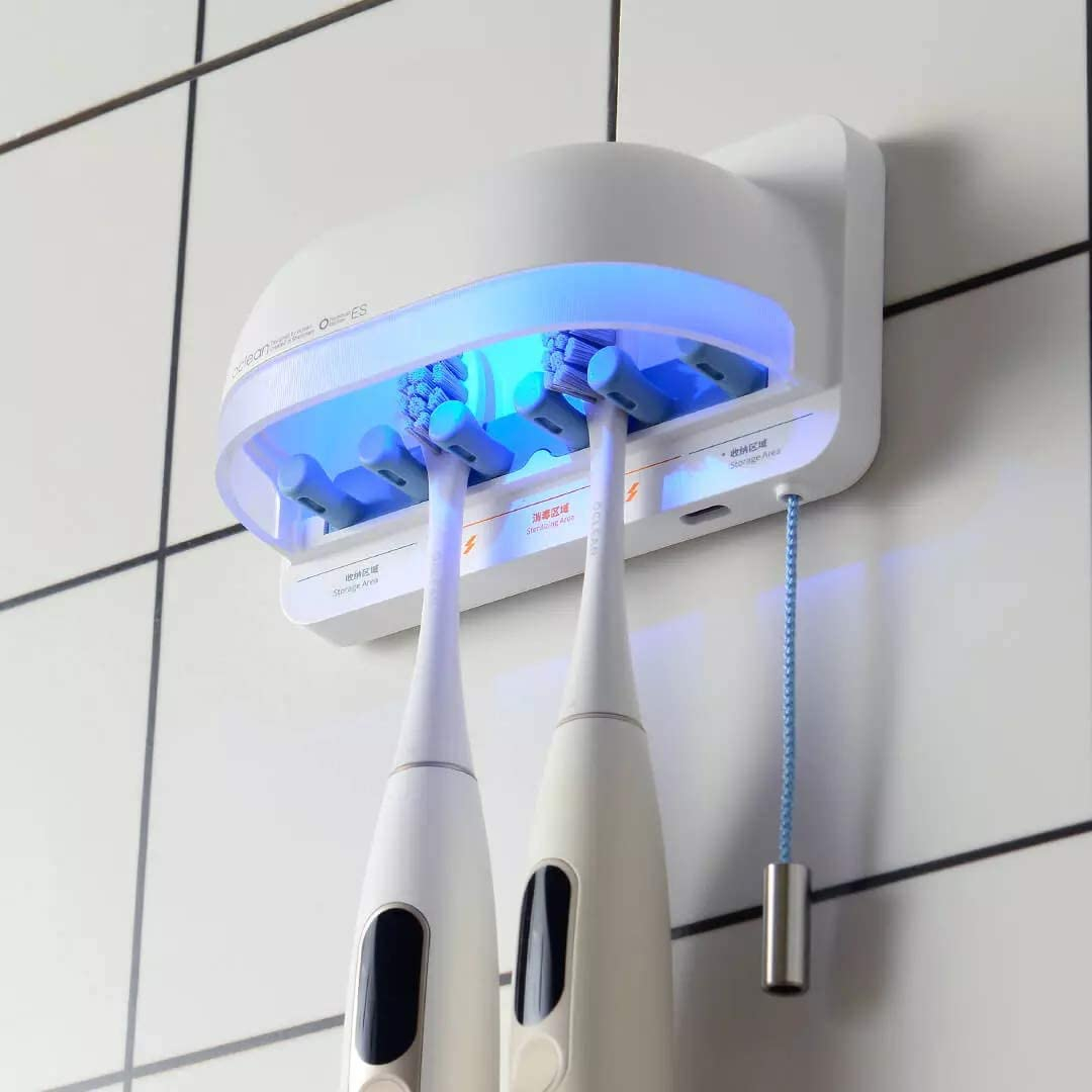S1 Smart UV Zahnbürsten Sterilisator mit Trocknungsfunktion für 2 Bürsten - Weiss