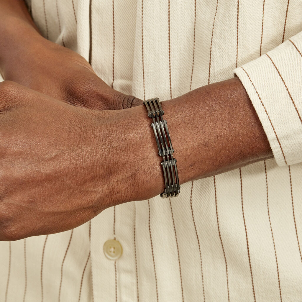 Bracelet Jourdan Homme Rio Acier Noir