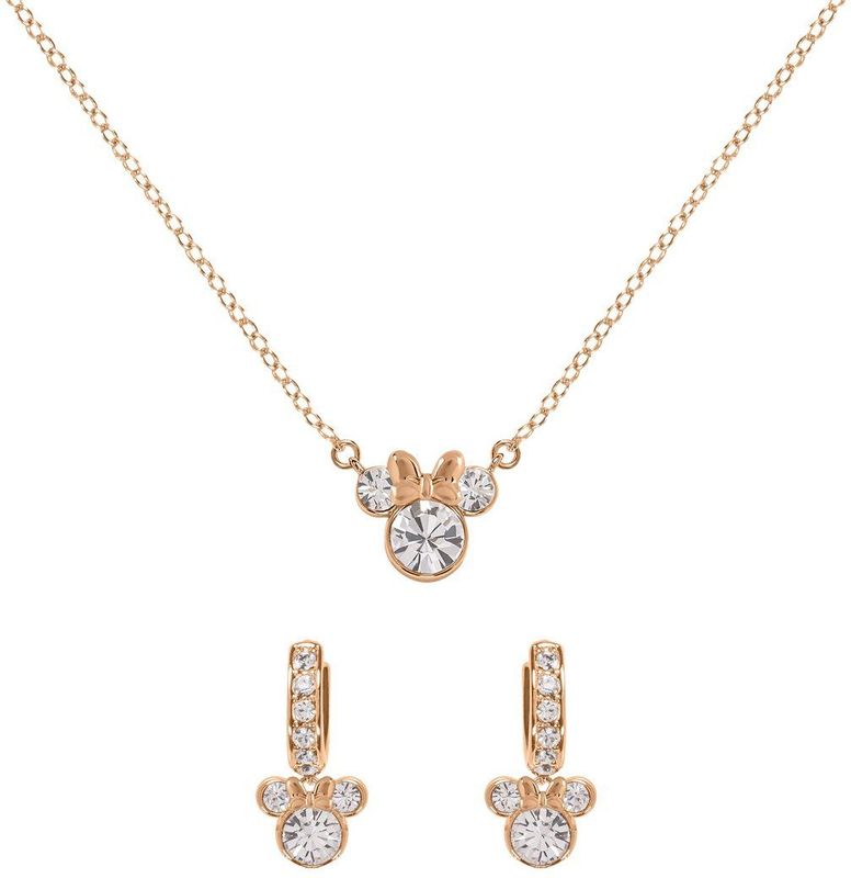Disney - Minnie Mouse - Oorbellen - Roségoud - Met Helder Zirkonia