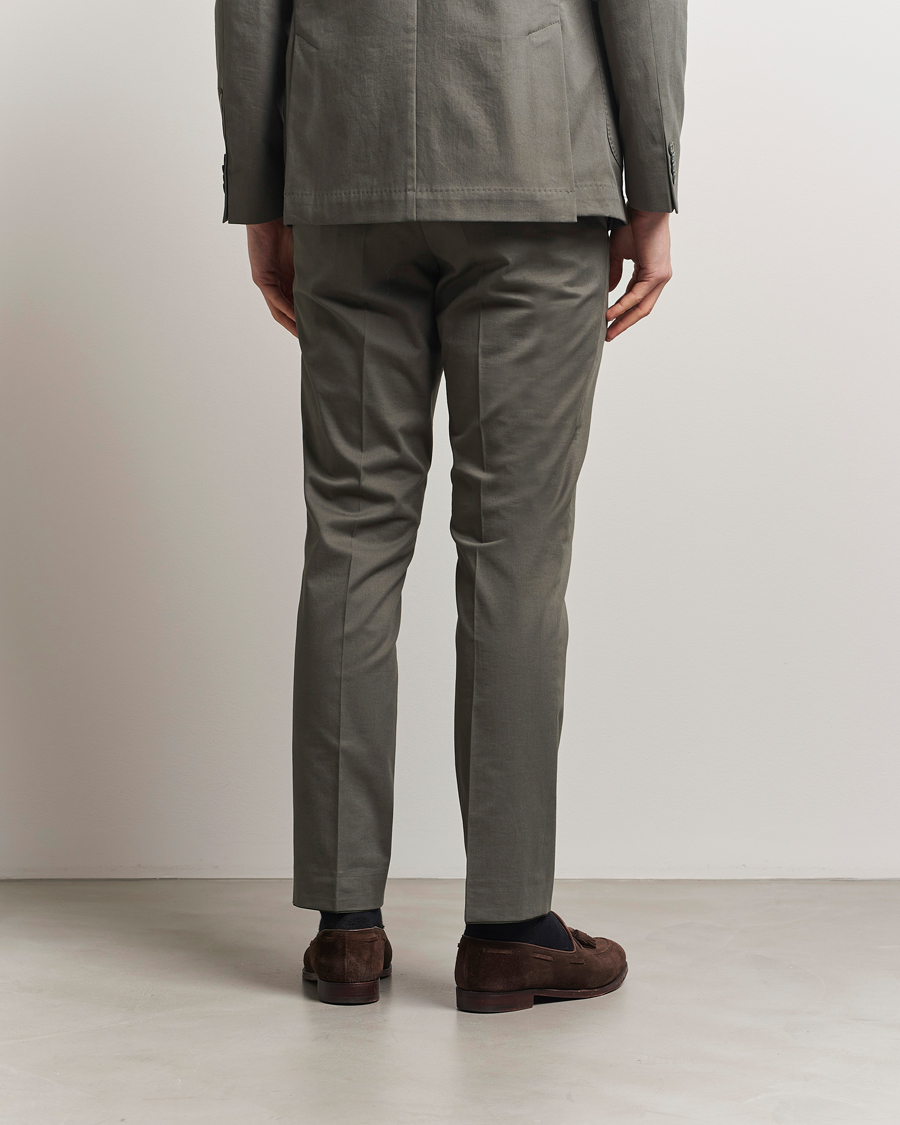 Oscar Jacobson Dandy Cotton Trousers Olive