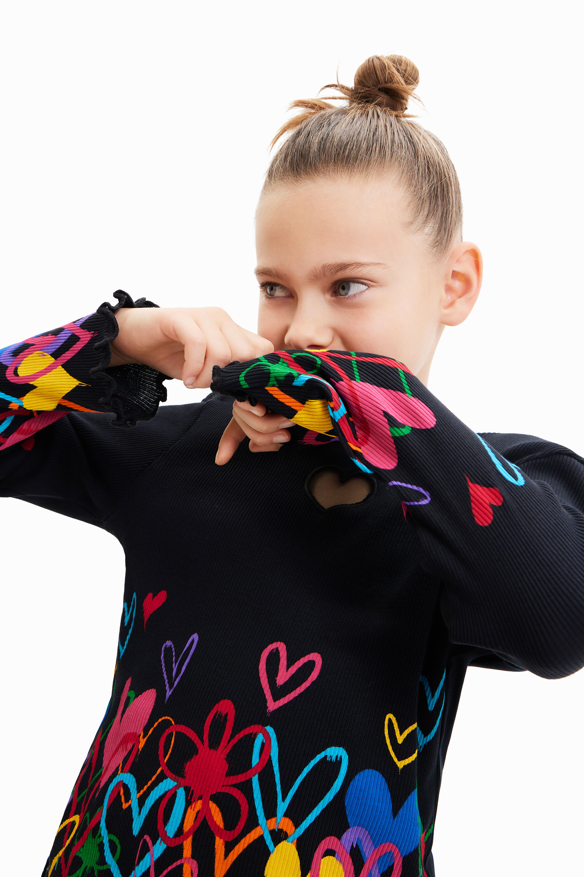 T-shirt découpe cœurs