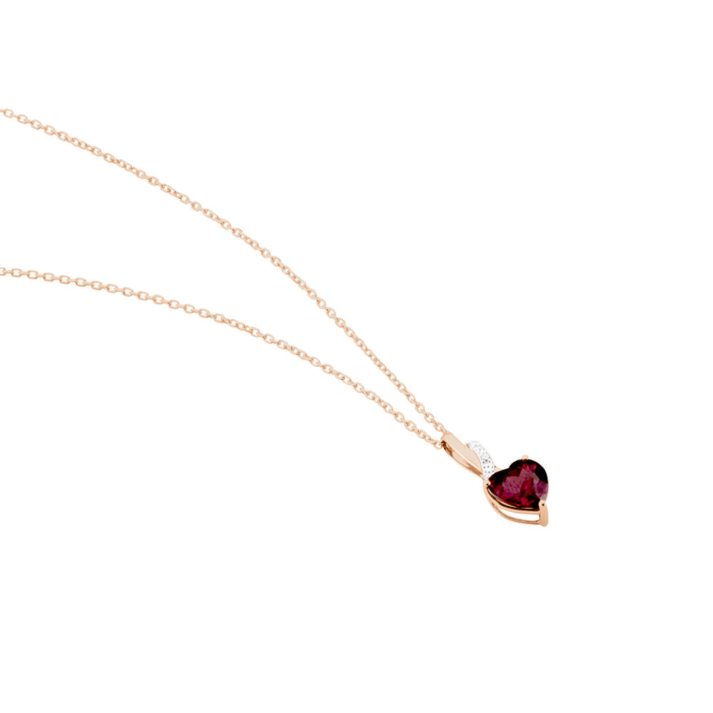 Collier Or Rose Clothilde Rhodolite
