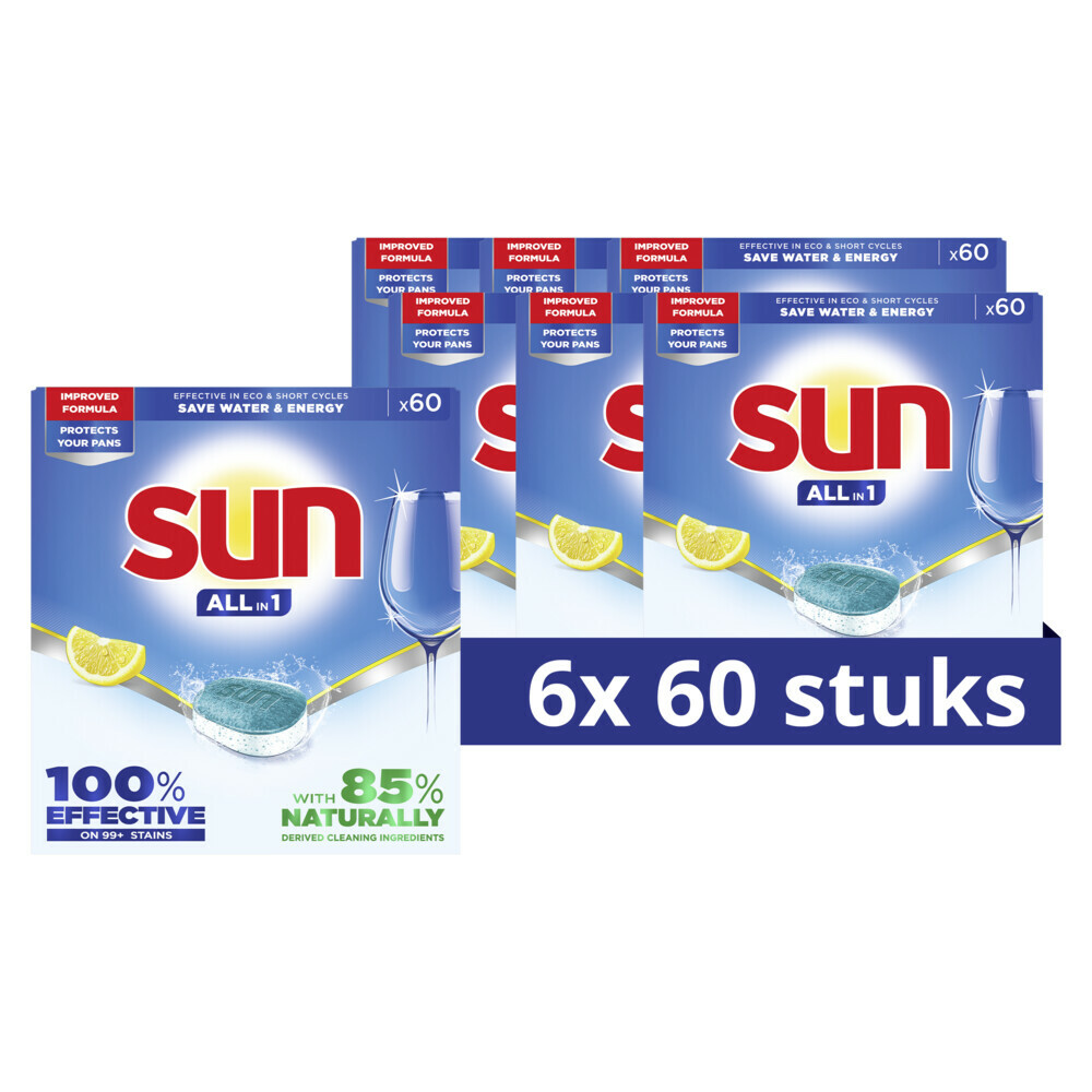 6x Sun Vaatwastabletten Citroen60 stuks