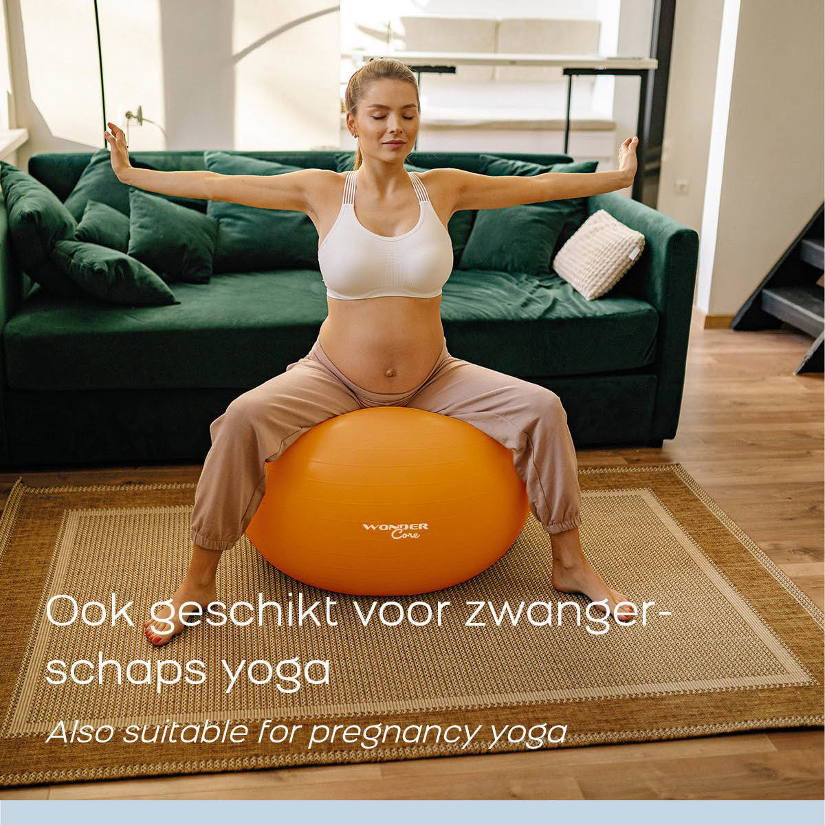 Wonder Core fitnessbal 65 cm oranje
