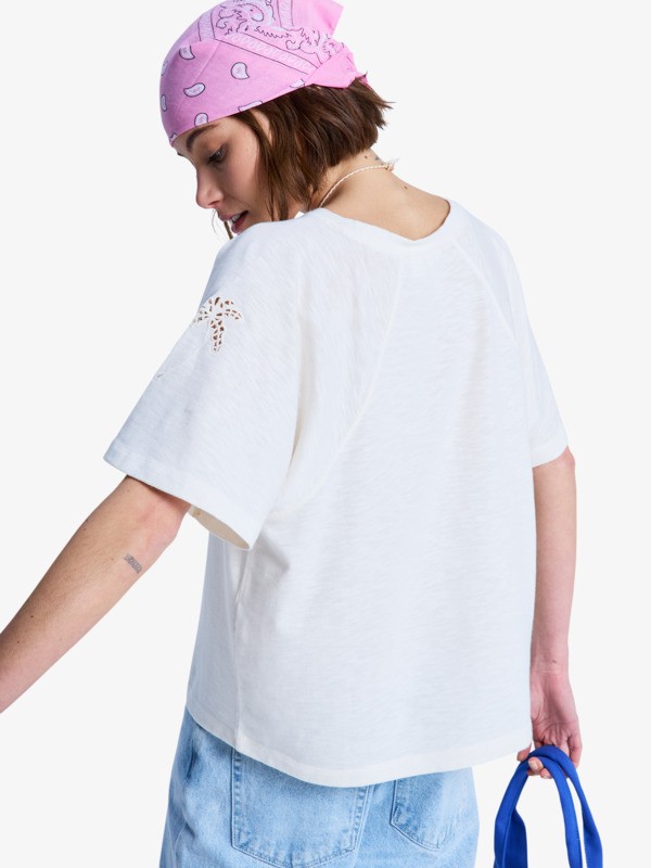 Time For Palm Tree T-shirt à manches courtes Blanc Femme