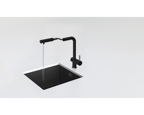 Keukenkraan met handdouche Schock Epos onyx 540120