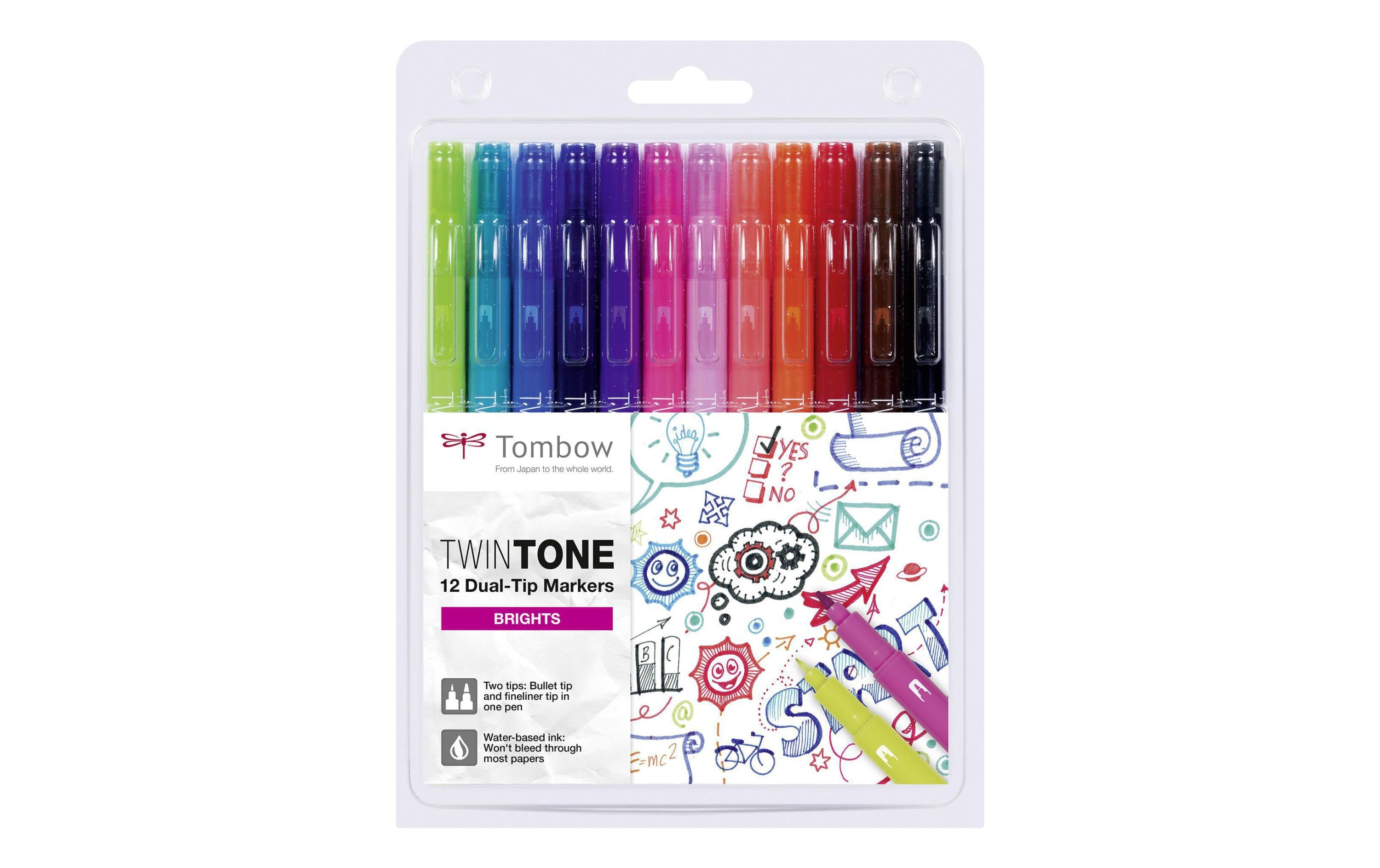 Fineliner TwinTone Brights 0.8 mm, 0.3 mm, 12 StückTwinTone Brights Fasermaler WS-PK-12P-1