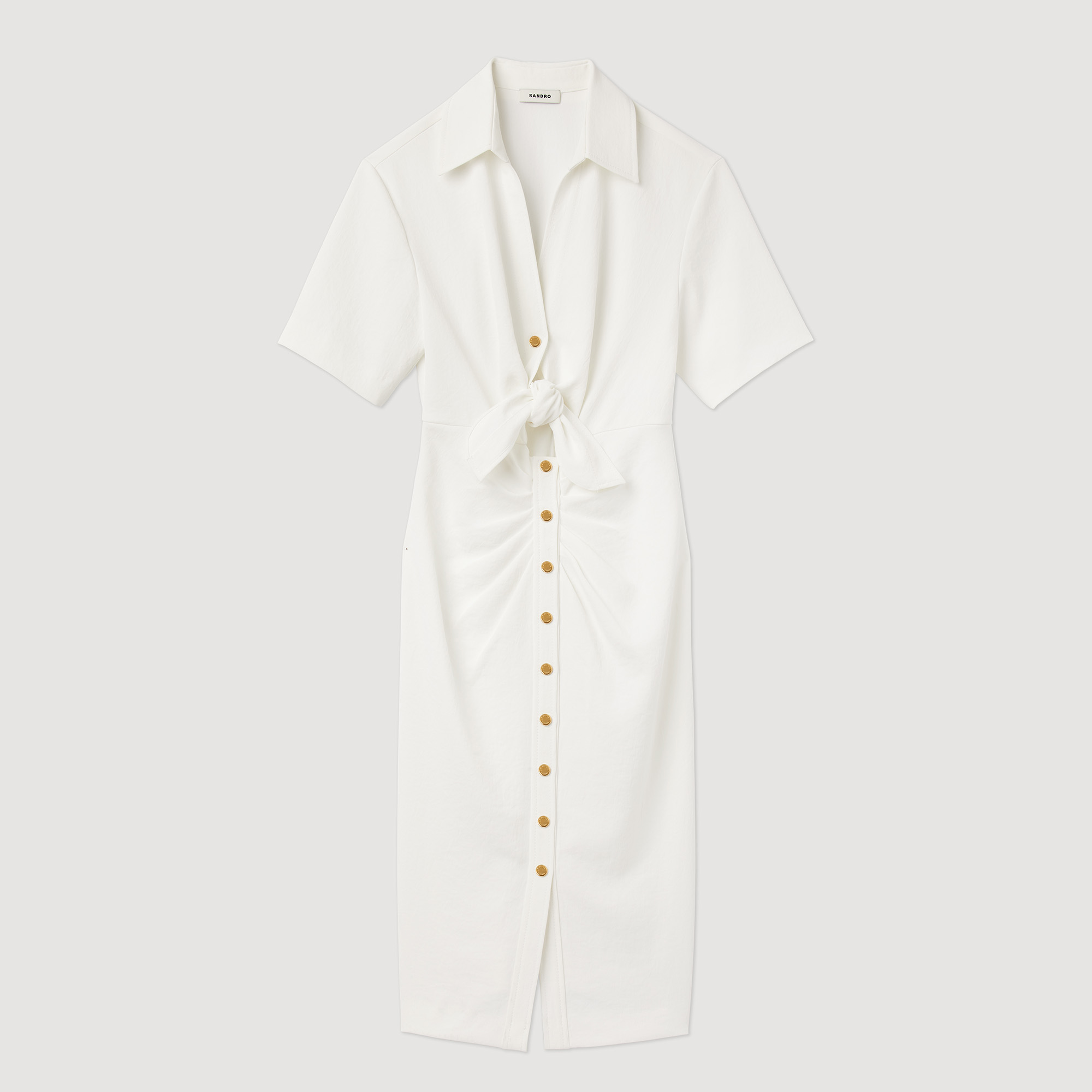 Robe midi boutonnee