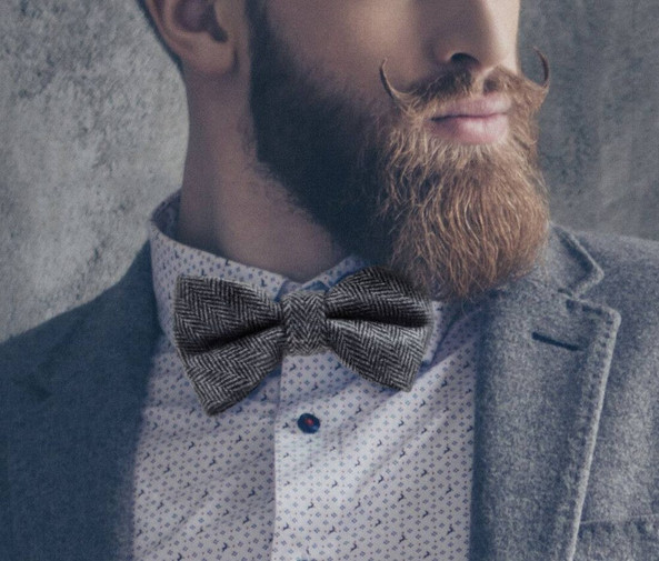 KARLOWSKY KYAK9 - Noeud papillon stylé avec motif à chevrons Herringbone