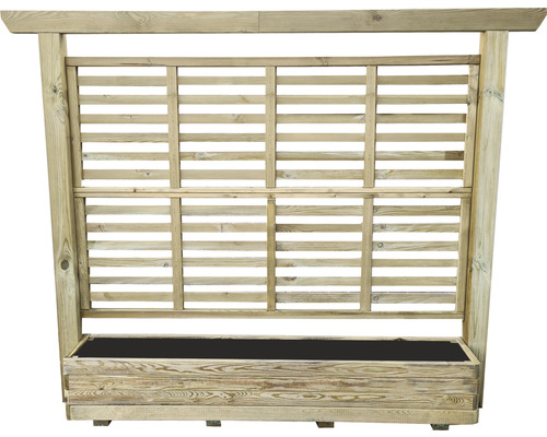 Bloembak met trellis 30 x 226 x 176 cm hout
