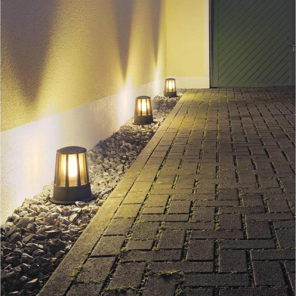 Kegelvormige sokkellamp, E27, antraciet, IP54