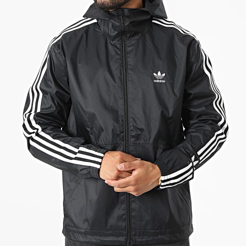 Veste Zippée A Bandes Lock Up HC2006 Noir