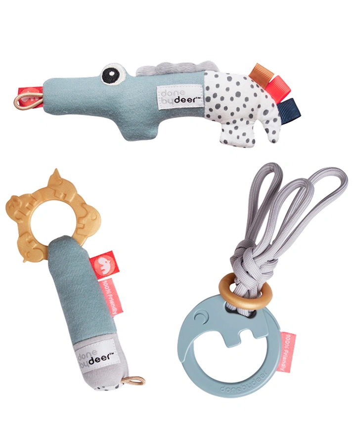 Geschenkset TINY ACTIVITY TOYS 3-teilig in blau